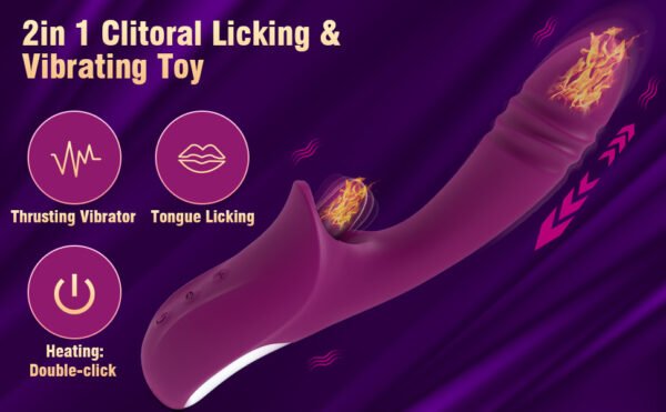 Tongue licking telescopic heating vibrator(10 frequency tongue licking telescopic vibration) - Image 3