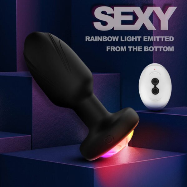 New 360-degree swing anal plug products APP Bluetooth remote control LED vibration female anal masturbation device - Image 4
