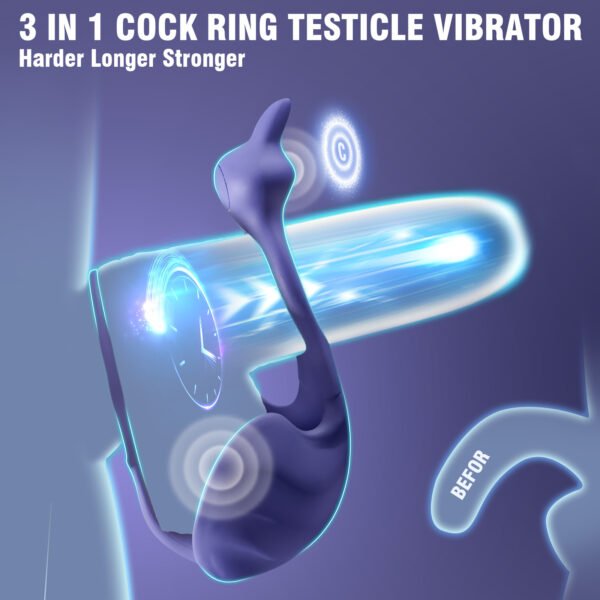 Rabbit APP lock semen ring men's anti-shot male and female resonator - Image 2